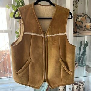 Eddie Bauer true vintage sheepskin shearling vest